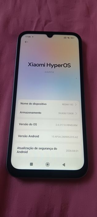 Redmi 15c novo sem caixa