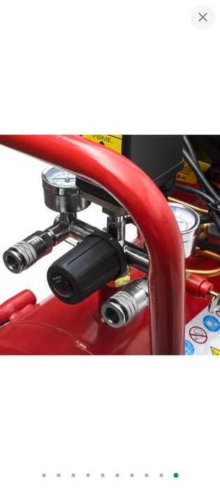 Компрессор, 50 л, 2×0,75 кВт, 220 В, 8 атм, 290 л/мин, бемасляний