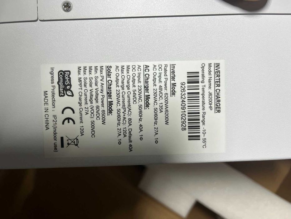 Гібридний Інвертор JSDSolar J6200HP