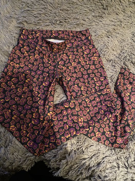 Legginsy sportowe gym panterka szare