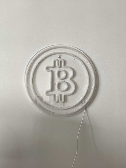 Sinal Luminoso Néon LED em Acrílico Bitcoin