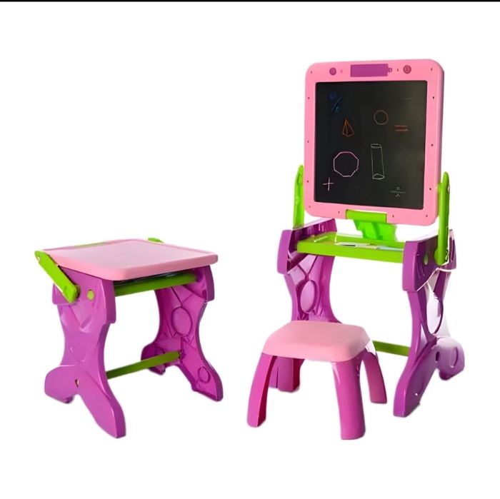 Дитячий мольберт, столик зі стільчиком і підсвічуванням