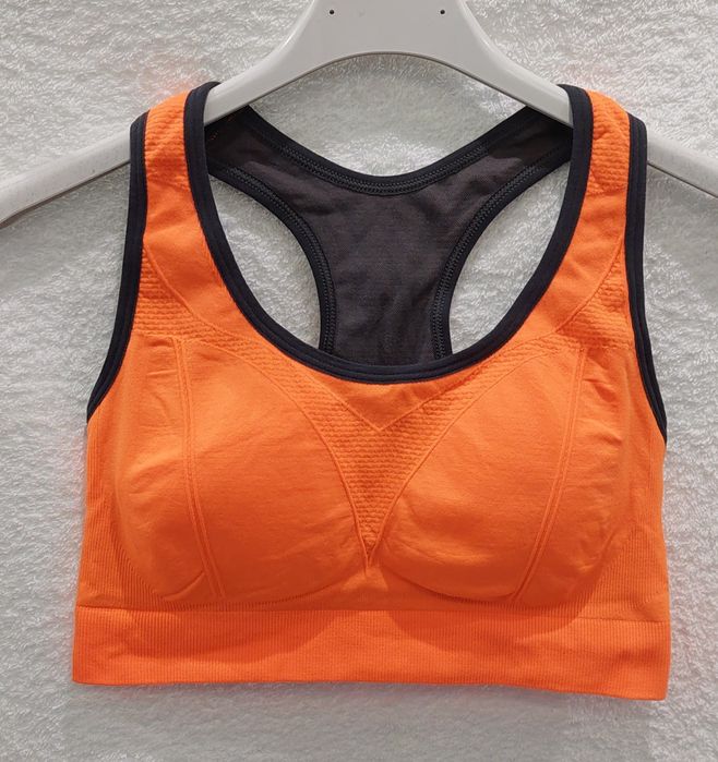 Biustonosz sportowy S neon pomarańcz NOWY