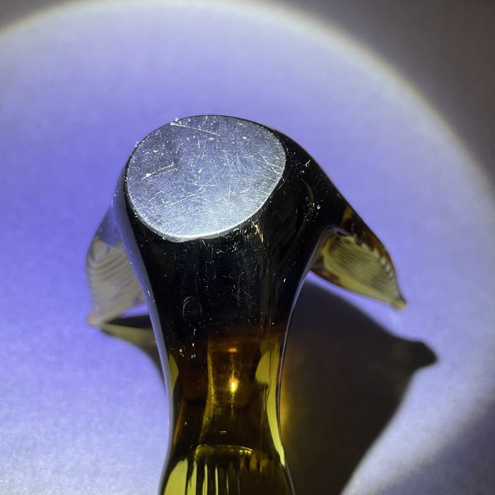 V. Nason & C.  Murano ptak jaskółka szklo szklana figurka bursztynowy