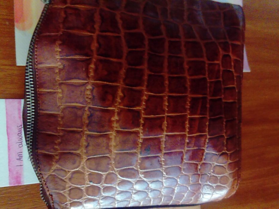 Carteira em pele vintage