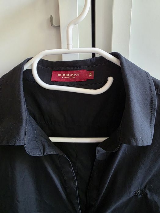 Burberry koszula damska czarna 38 M gładka