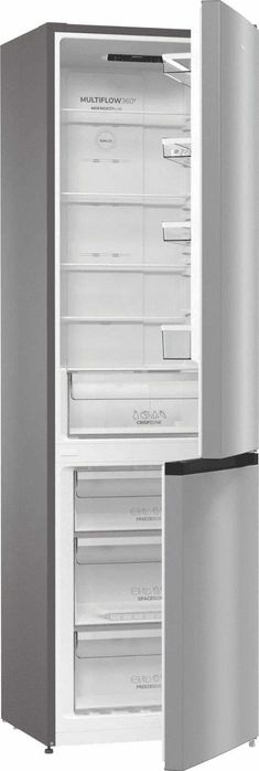 Lodówka Gorenje NRK6202ES4 z zamrażalnikiem dolnym 200 cm Szara