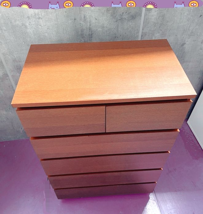 Malm Ikea komoda 6 szuflad