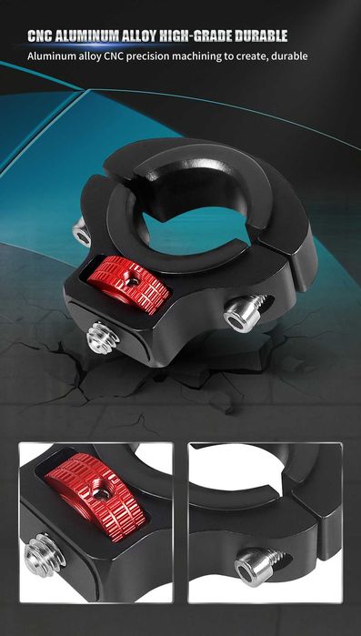 Uchwyt aluminiowy na kierownicę 1/4 motocyklowy rowerowy