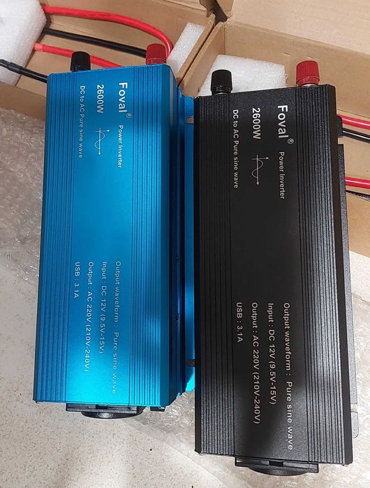 Інвертор Foval 2600,3000 перетворювач 12V-220Vчистий синус.В наявності