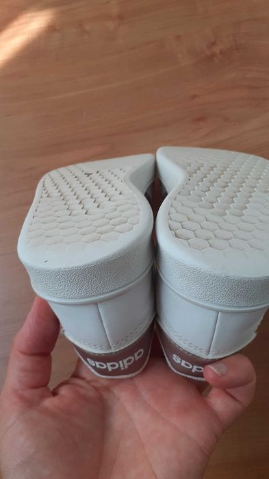 Ténis ADIDAS menina riscas rosa bronze metalizado Tam31