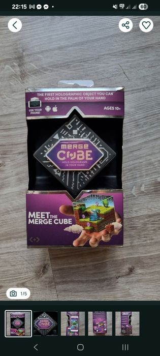 Kostka edukacyjna gra merge cube holo vr  dla apple i android