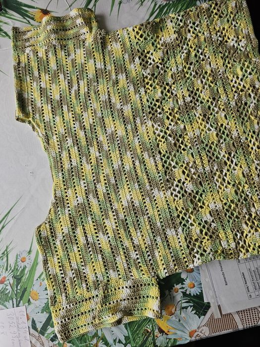 Bluzka mnie handmade włóczka dzianina 100% bawelna