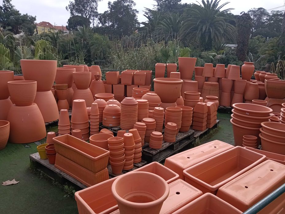 Vasos vidrados, barro, grés, terracota, plastico