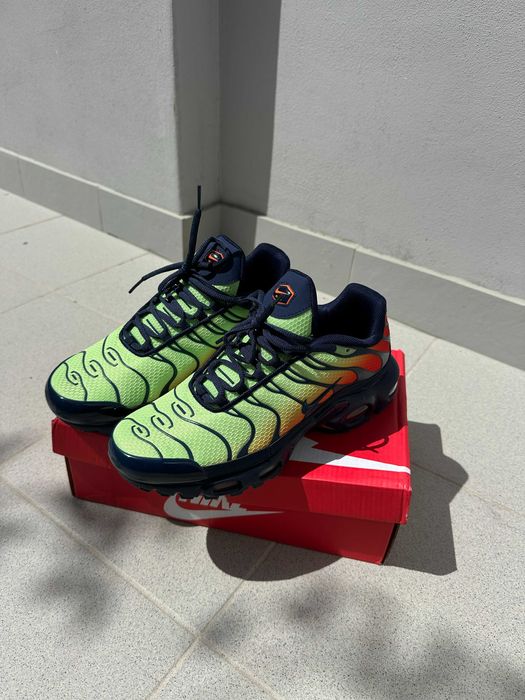 Sapatilhas Nike Air Max Plus TN 1 Gradiente Verde Laranja - Tam 42 (Novas)