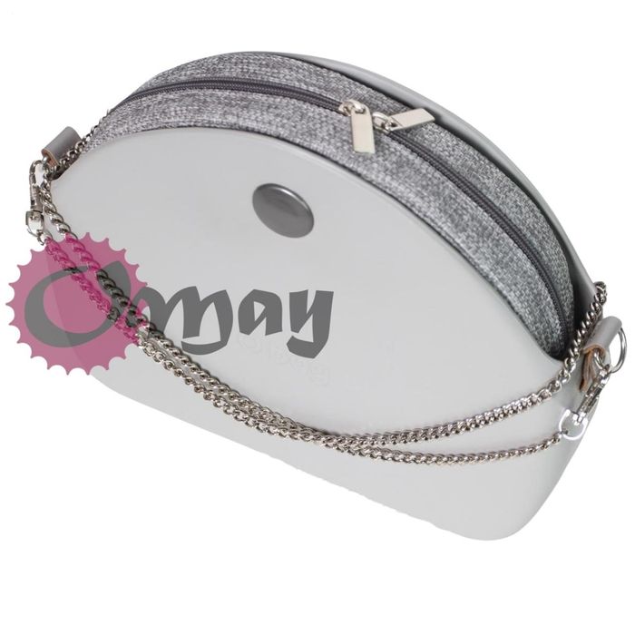 SZARY Organizer OBAG MOON LIGHT struktura pleciona 2 kieszenie OMAY.PL