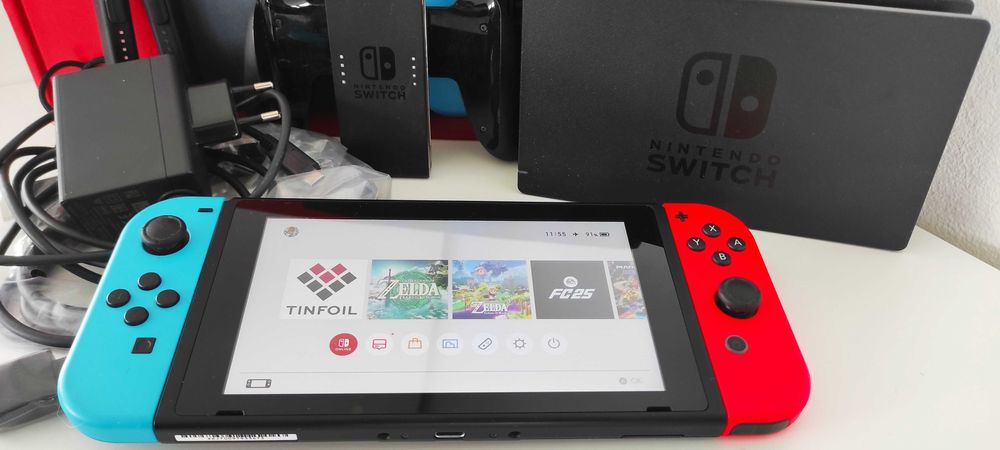 Nintendo Switch V2 - Desbloqueada CFW + Cartão 128GB