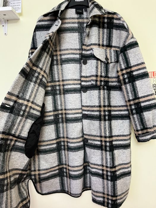 Kurtka koszula w kratę damska L