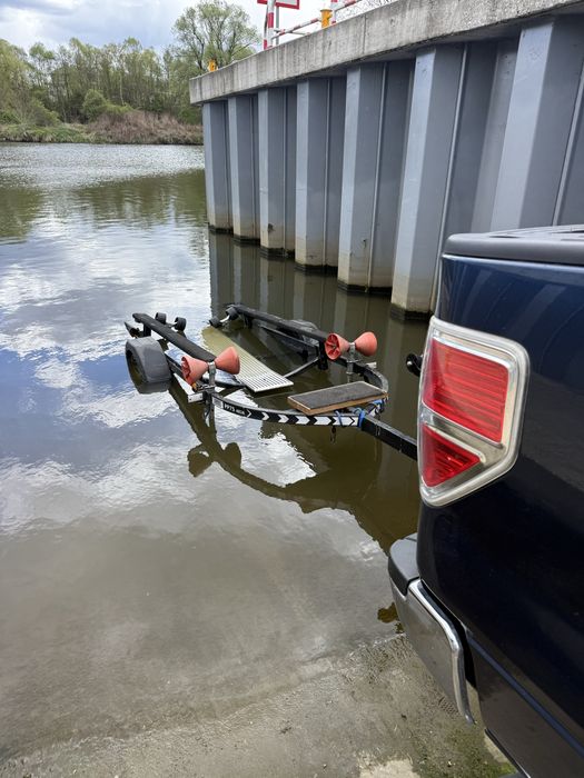 Ponton Proscan Marine Kraken 400, mercury 5hp, przyczepa Lorries