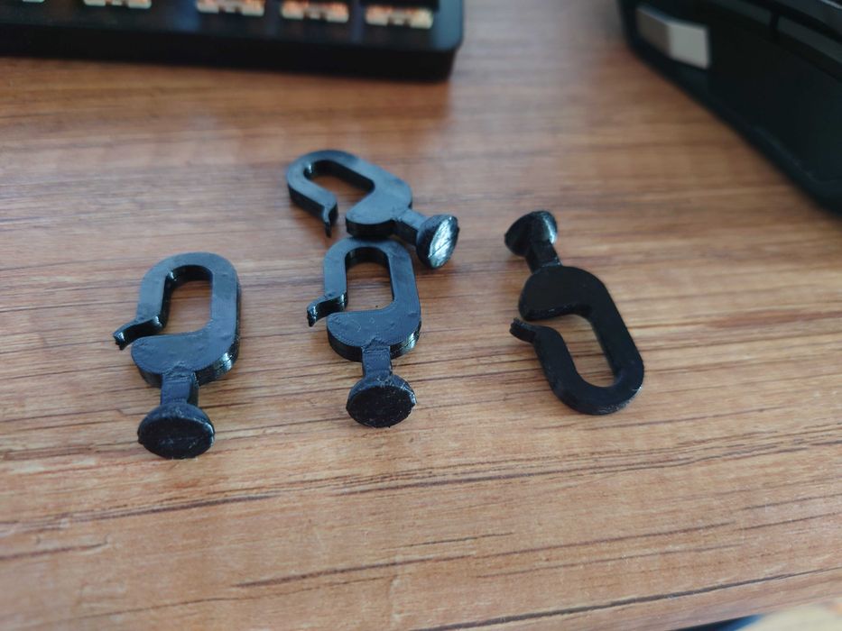 Haki haczyki z kulką do moskitier, zasłon (werandy, altany) 10szt.