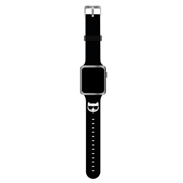 Karl Lagerfeld Pasek KLAWLSLCK Apple Watch 42/44/45/49mm czarny/bla