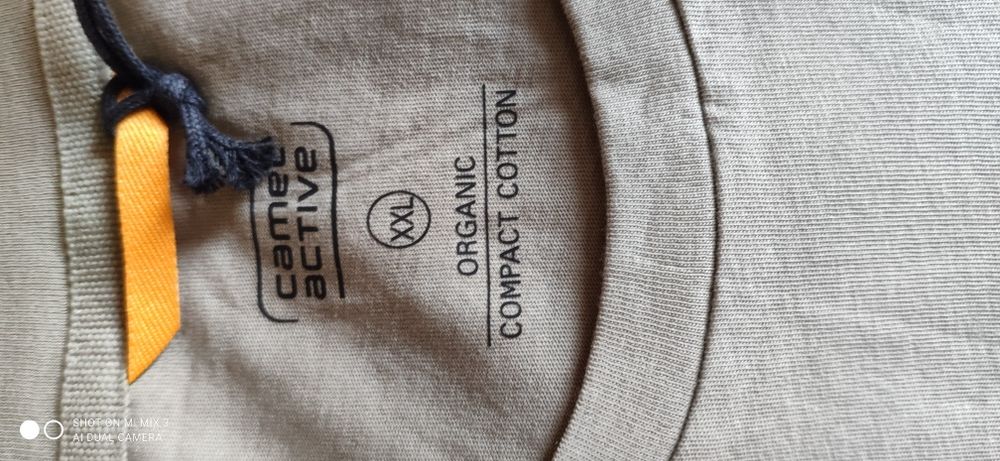 Camel Active oliwkowy t-shirt rozm XXL organiczna bawełna