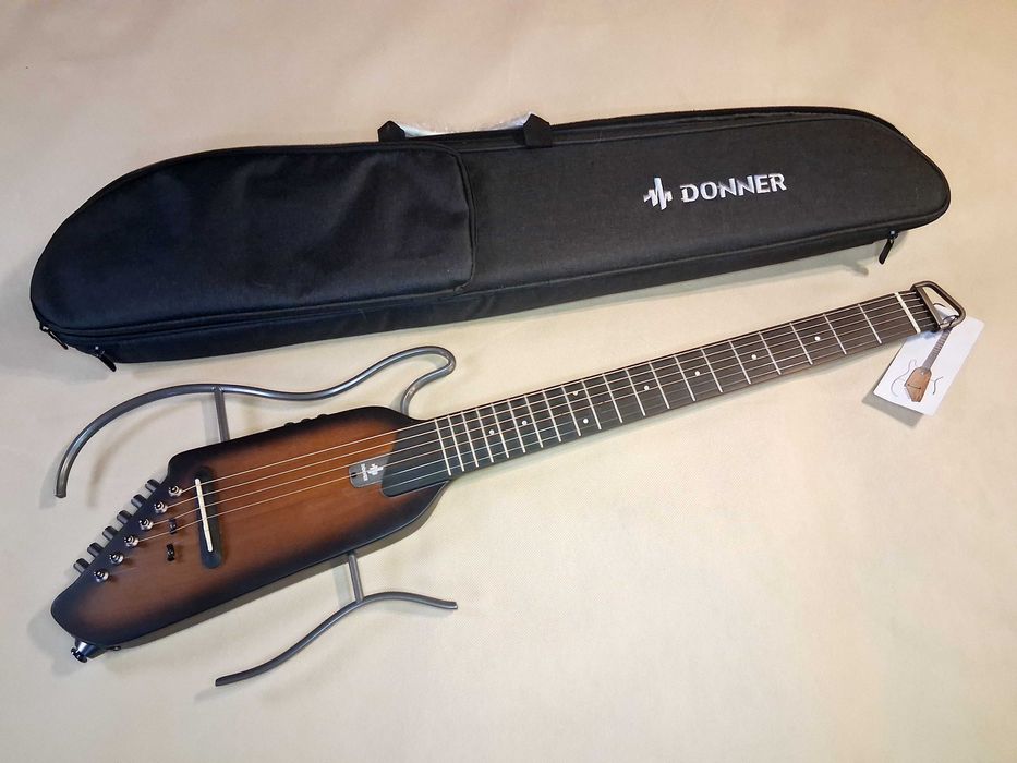 J261 Gitara Podróżna Donner HUSH-I Silent Guitar Headless Sunburst