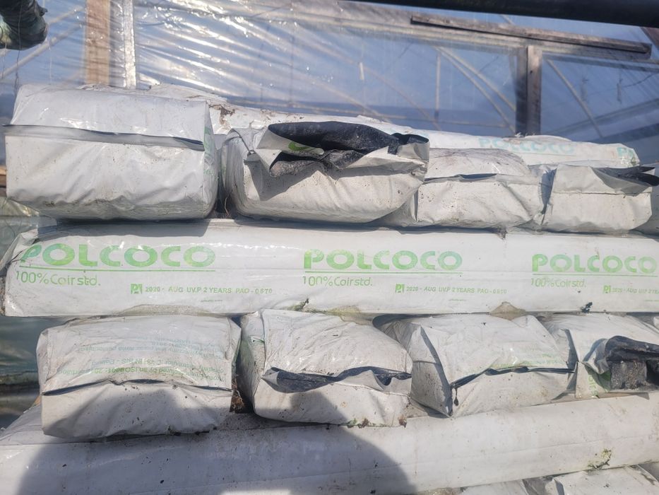 Maty kokosowe po uprawie pomidorow