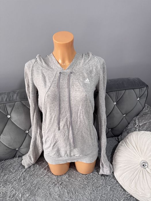 Bluza damska adidas szara z kapturem