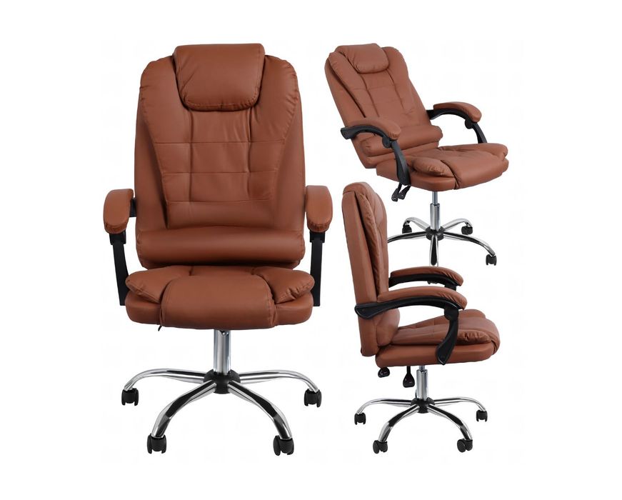 Fotel Biurowy Obrotowy Ergonomiczny Krzesło Do Biura Gabinetu Solidne