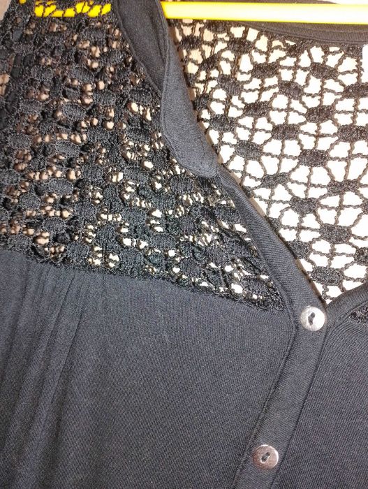 Piękna czarna mega duża tunika damska r. 58 plus size