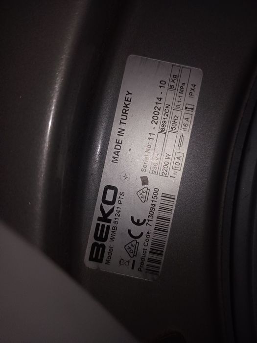 Części pralki Beko WMB 51241 PTS ( silnik , programator , drzwiczki it