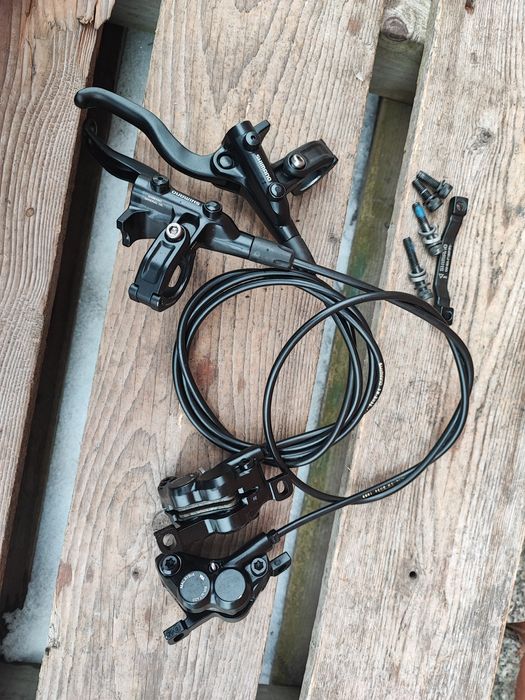 Hydrauliczne hamulce tarczowe rowerowe Shimano Deore BR-MT420 ładne.