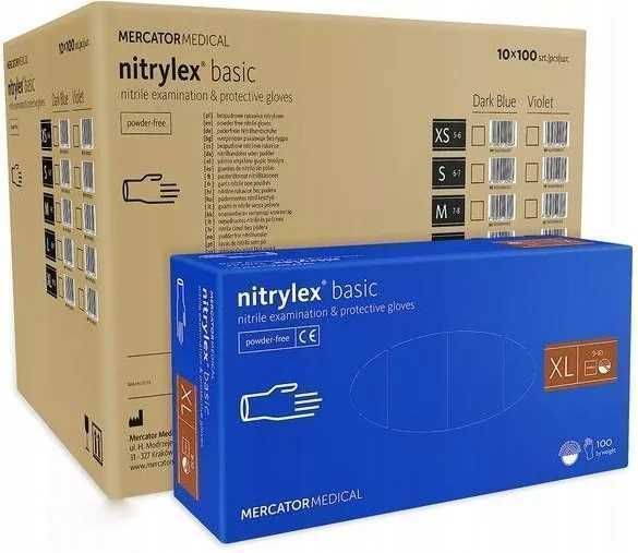Rękawice Nitrylowe 100 Szt. Nitrylex Basic Dark Blue 10-Xl - 10 Kpl.