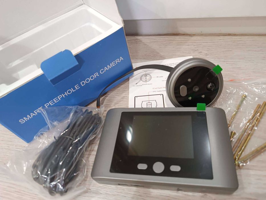 Дверной глазок, звонок, камера, домофон, ночной режим, запись видео