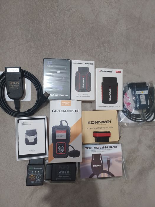Сканери для діагностики автосканер mucar obd2, humzor, j2534, konnwei