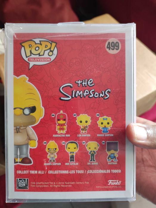 Funko Grampa Simpson autografado pelo voice actor Dan Castellaneta