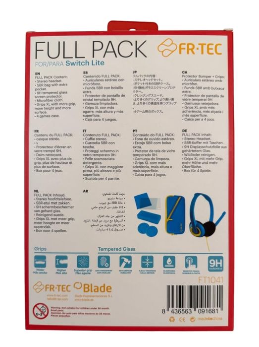 Zestaw 6w1 do Nintendo Switch Lite Etui Szkło Słuchawki z mikrofonem
