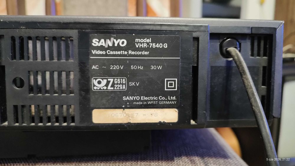 Magnetowid Sanyo VHR-7540G