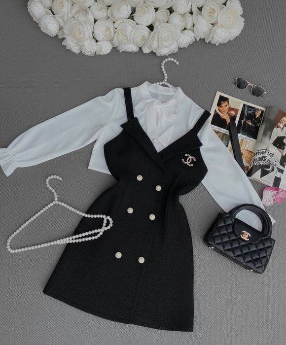 Жіночій Костюм сарафан і блузка в стиле Chanel