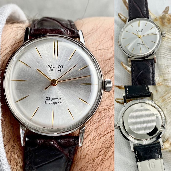 Годинник Політ де люкс Watch Poljot de luxe часы луч восток