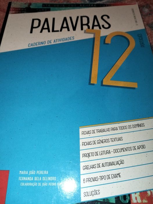 Livro de exercícios " Palavras 12" + Memorial do Convento 12° ano