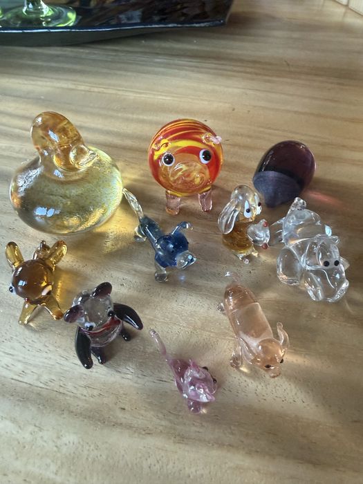 Murano miniaturowe szklane figurki