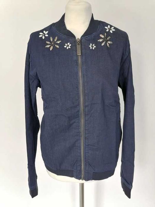 Bonprix Kurtka jeansowa bejsbolówka cyrkonie 36 S