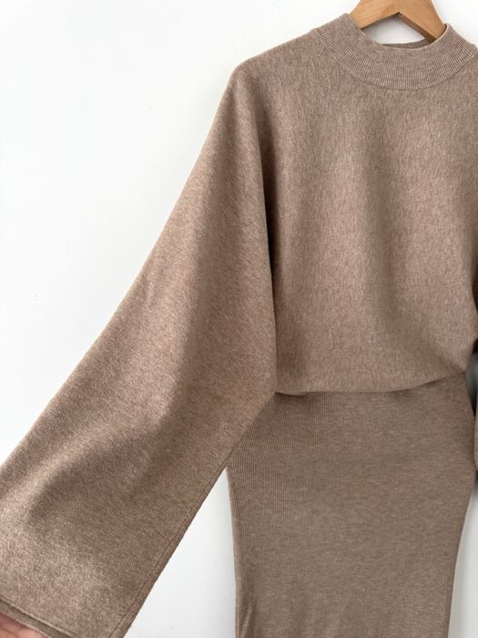 Mango dzianinowa sukienka midi Knitted dress Jesienna