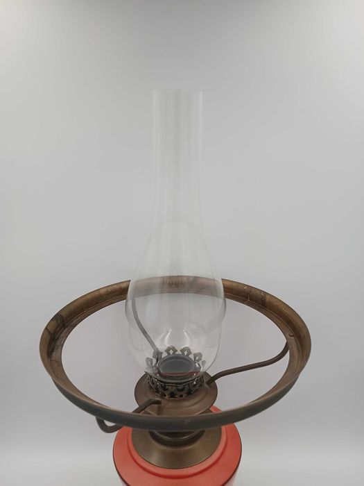 Lampa stołowa z PRL dwa klosze sprawna