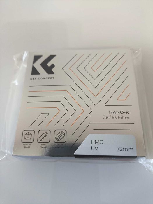 Filtro K&F Nano-K HMC UV 72mm + pano microfibras- NOVO