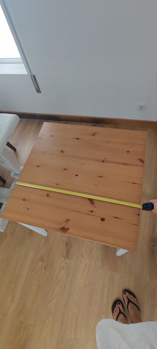 Mesa quadrada madeira 74x74cm