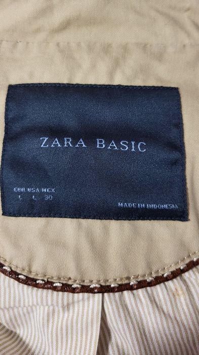 Beżowy płaszcz, trencz, Zara, L