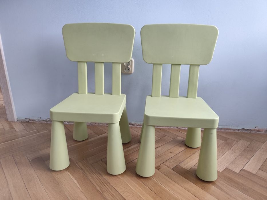 2 szt. Krzesełko Ikea Mamut jasnozielone